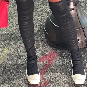 RICK OWENS THIGH HIGH SNEAKERS
